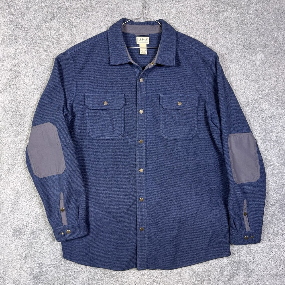 LL Bean Allagash Fleece Overshirt Shirt Mens XLT Tall Shacket Jacket 508790